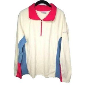 Columbia Fleece Pullover Colorblock Half Zip Light